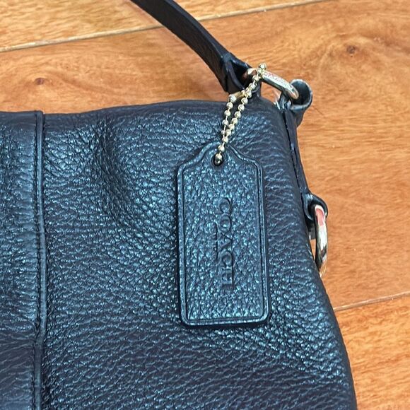 Coach Black Madison Isabelle Leather Hobo Shoulder Bag - Picture 2 of 15